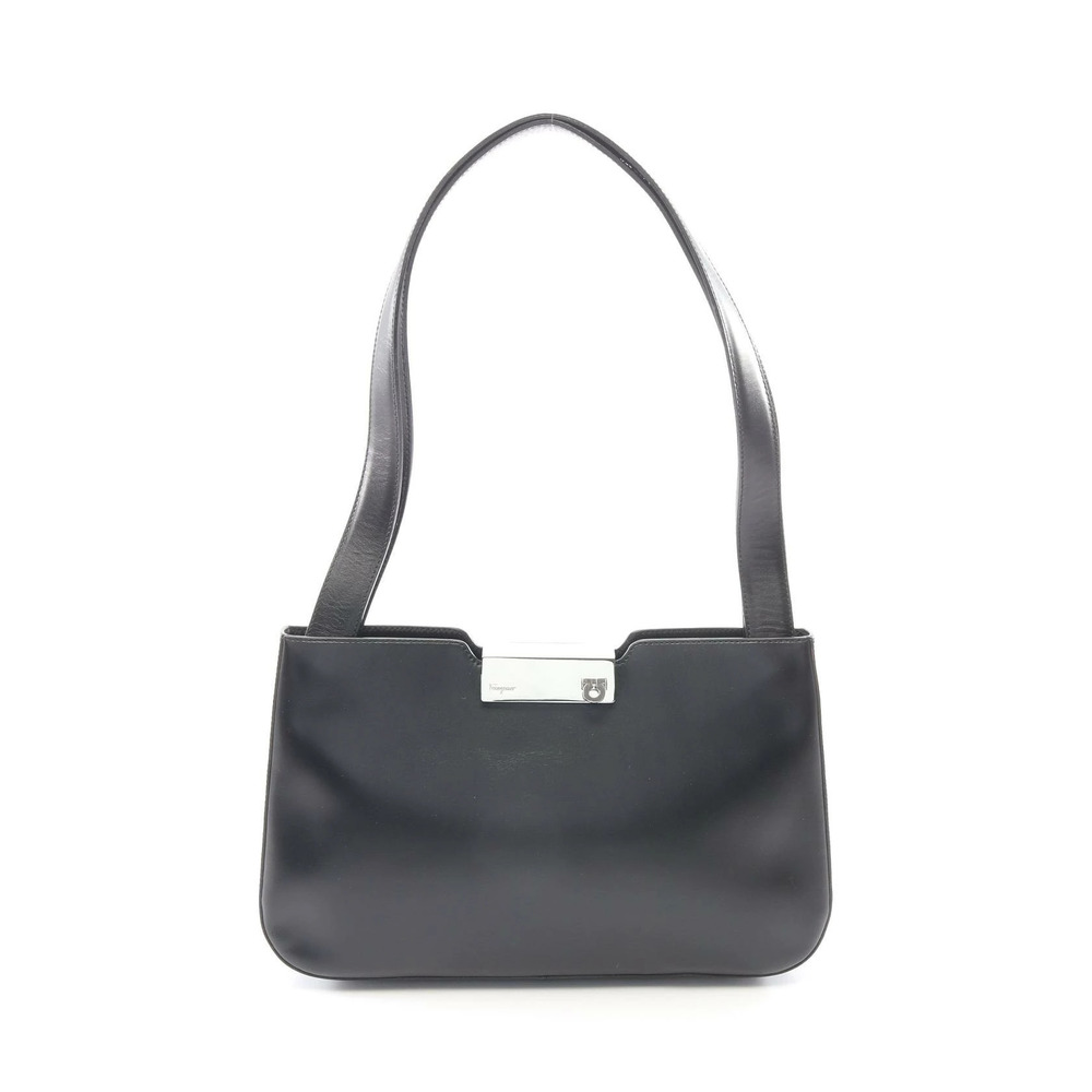 Salvatore Ferragamo Gancini Tote Bag Leather Black